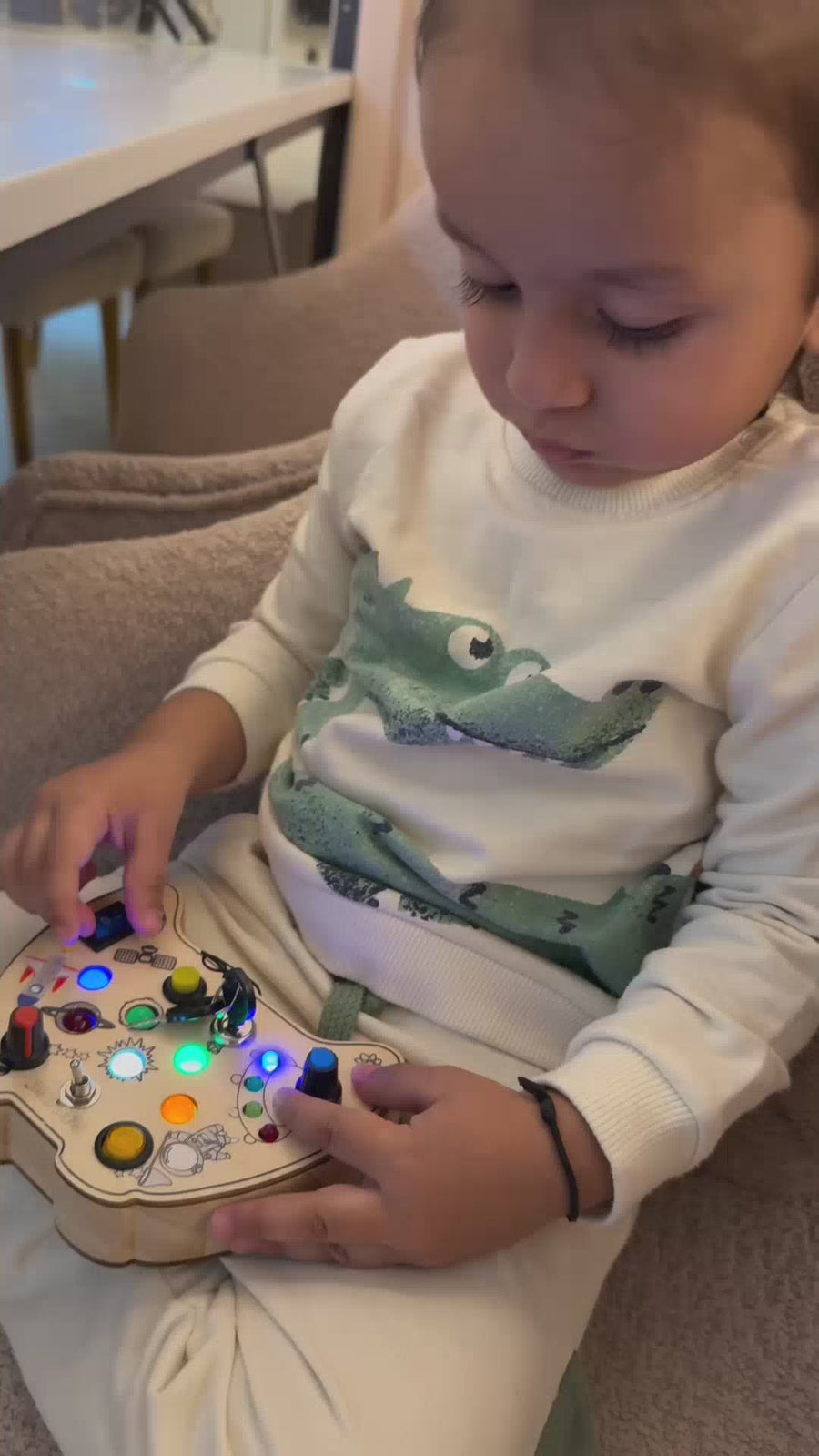 PebblePie Montessori Fidget Pad Busy Board | Sensory Toy for Toddlers (1+ Years) | Screen-Free Educational Toy for Brain Development