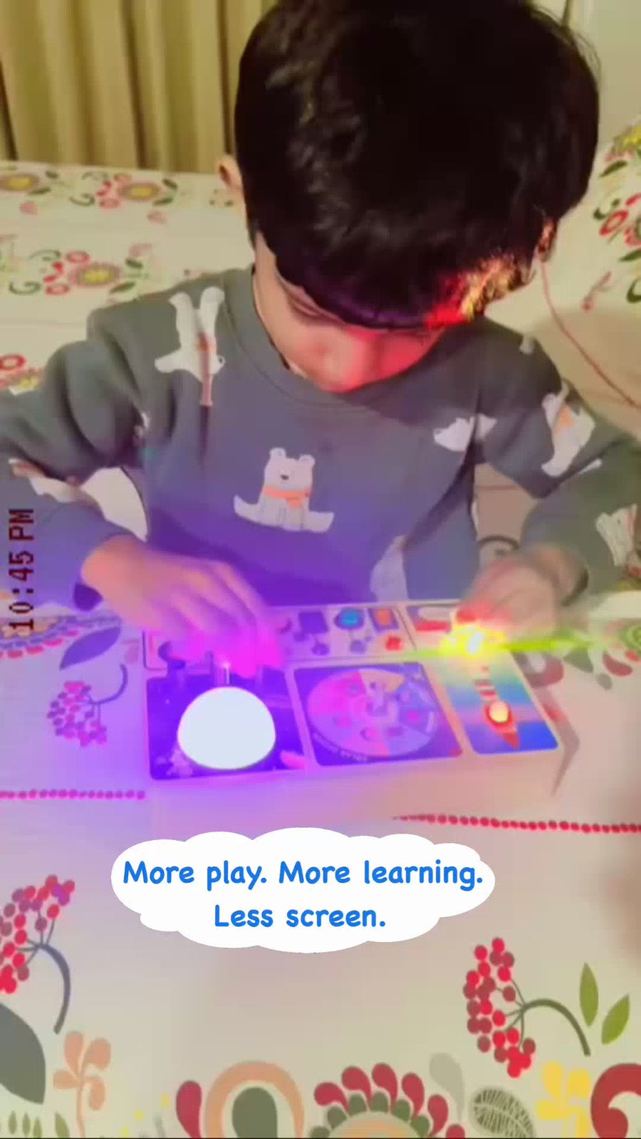 PebblePie Space Pilot Montessori Busy Board (4+ Years) | LED Color Mixing Learning Toy | Solar System Educational Toy for Kids
