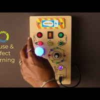 Light lab sensory Montessori busy board for toddlers age 1 plus