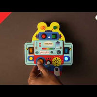 Robot theme Montessori busy board for kids age 3 plus STEM toy