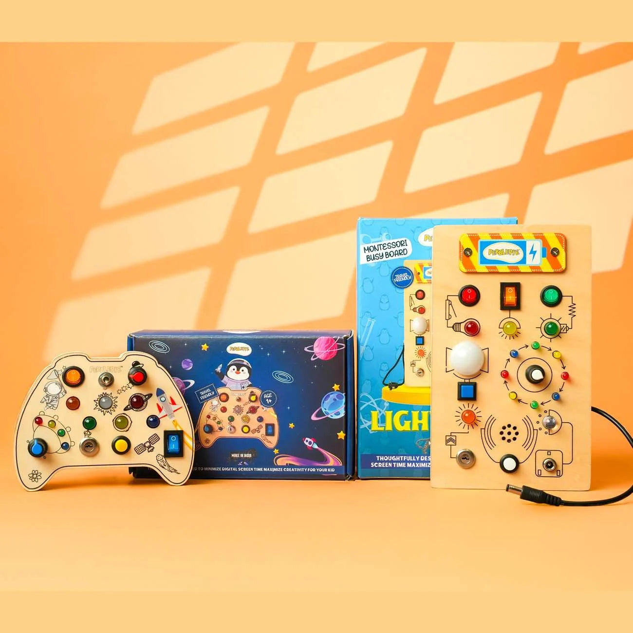 Sensory fidget pad and light lab science toy combo for kids focus and learning