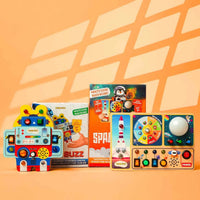 STEM robot and space pilot toy combo for kids with interactive learning features